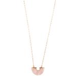 Gold-Plated Gemstone Pendant Necklace Zircon Women Fashion Chain Necklace