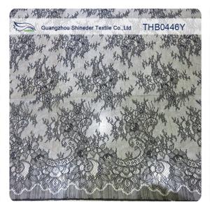 Quality 100% Nylon Lace Fabric Fashion Garments Wedding Dress Floral Stretch Lace Fabric wholesale