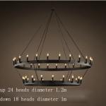 Wrought iron Chandelier art retro industrial Black LOFT restaurant bar clothing