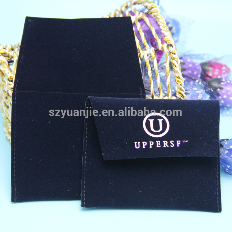 Custom Printed Velvet Snap Button Jewelry Envelope Pouches