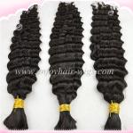 Malaysian 5A virgin remy hair bulk ,natural color(can be dye) deep wave 10''-26'