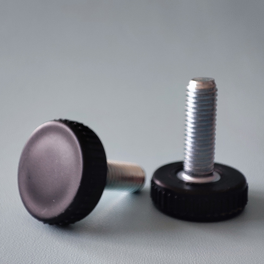 Knurled Flat Head Thumb Screw M8X25mm Plain Finish Customized