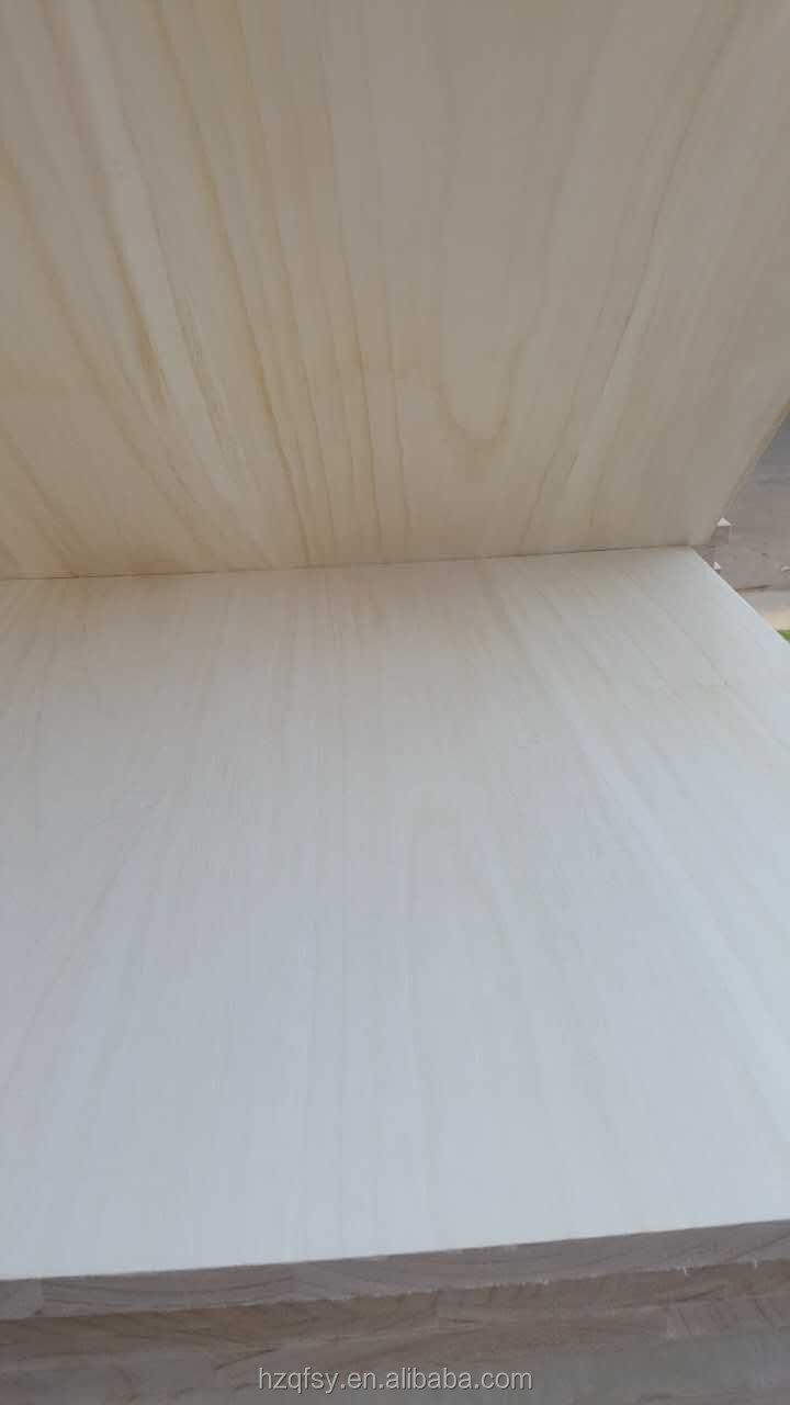 Customerized Size Paulownia Wood Finger Joint Board with Solid Wood in Natural Color