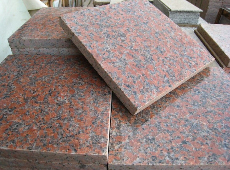 Natural Red Granite Kitchen Countertop Good Compressive Strength For Home