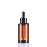 30ml Cosmetic Bottles Thick Wall Pet Amber Plastic Bottles With Dropper