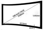Quality Assurance Cinema Projector Screens 100 Inch DIY Curved Fixed Frame Wall