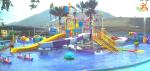 Summer Outdoor Aqua Playground Games Fiberglass Slide Family water house For