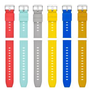 Quality Multiple Colour 22mm Silicone Watch Strap With SS304 Buckle wholesale