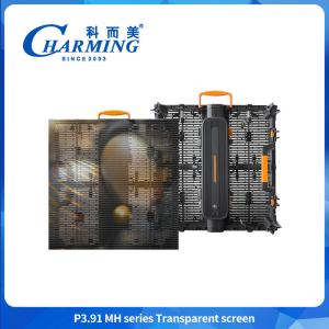 Quality 3840Hz Transparent Video Glass Screen 500*500mm Advertising Led Billboard P3.91 Video Wall Exterior wholesale