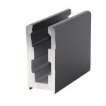 10-18mm Glass Fenced Geosyncline Customizable Aluminum U Channel for Glass