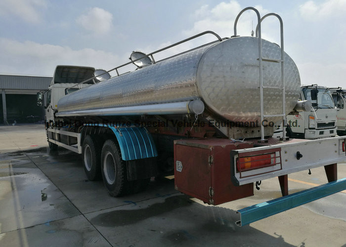 FOTON Polished Stainless Steel Tanker Trucks 18000liters for Drinking Water , Liquid Food ,oil