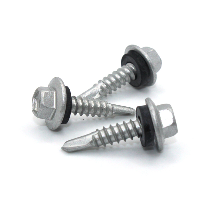 Metric Zinc-aluminum Coated Hex Flange Self Drilling Screws for OEM Customized Service