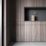 Modular ODM Handleless Kitchen Cabinets Wood Veneer Kitchen Cabinets