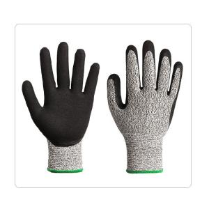 Quality General Maintenance ANSI A4 Cut Resistant Safety Gloves With Sandy Nitrile Coating wholesale