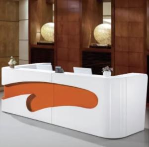 Quality High Quality Simple Curved Office Reception Desk Modern Reception Counter wholesale