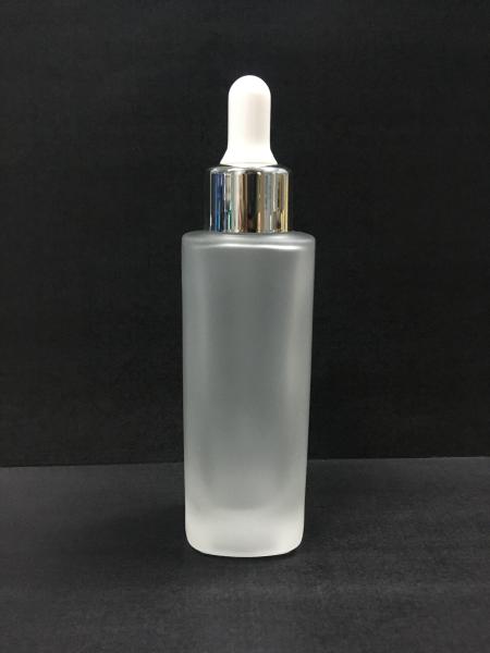 50ml Square Glass Cosmetic Dropper Bottles / Frosted Essential Oil Bottles