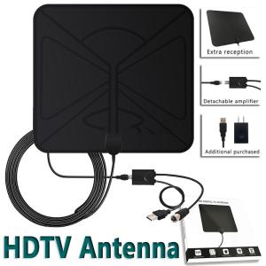 Quality Provide Black ABS best price vhf repeater thin digital indoor hdtv antenna wholesale