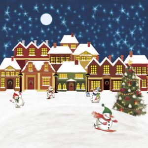 Quality RT210 Decorative Christmas Moisture Proof Wooden Canvas Electronic Lighted Wall Art wholesale