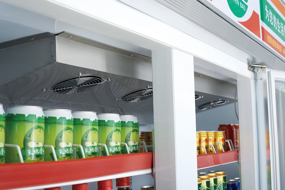 2000L SUS304 Glass Door Beverage Fridge , Removable Commercial Beverage Cooler