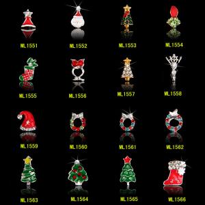 Quality Hot NEW Wholesale Alloy Jewelry 3D Nail Art Jewelry Nail rhinestones Sticker Supplier Number ML1551-1566 wholesale