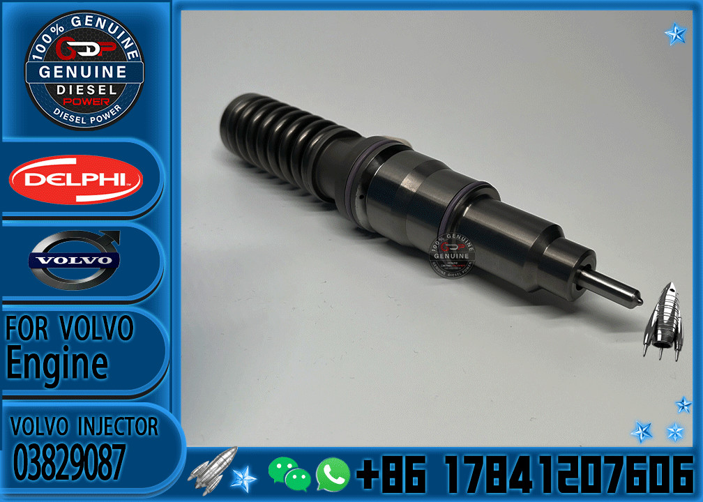 Manufacturer Supply Factory Direct Volvo Engine Common Rail Injector 03829087 3803637 03829087 Injector