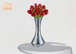 Artificial Flowers Fiberglass Planters Table Vases Silver Mirror Glass Color