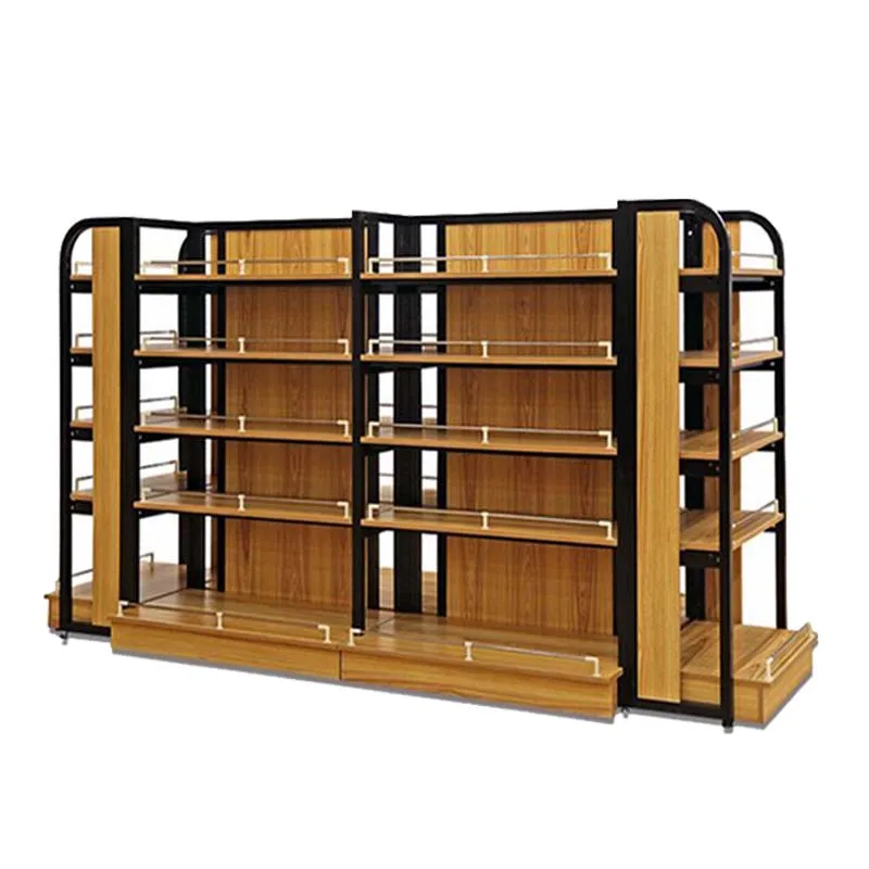 Factory Customized color size supermarket display shelf for rice