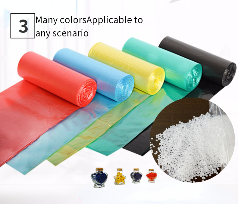 Black Plastic High Density Liner Trash Garbage Bag with Offset Printing