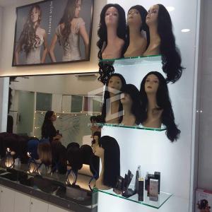 Quality 10mm Tempered Glass Wig Display Case OEM With Store Interior Design wholesale