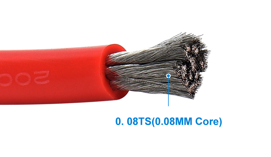 UPS Power 8 AWG Battery Wire 80cm 100cm M8 Terminal With Crimping And Soldering Lug
