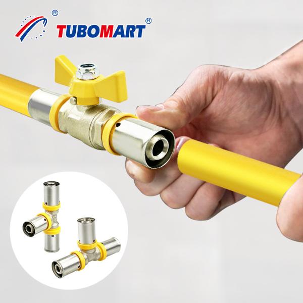 European Standard Brass Yellow Color PEX Pipe Fittings 1/2''-2'' Brass PEX Al