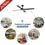 Black Remote LED 52 Inch Quiet Motor Ceiling Fans For Bedroom Living / Dining