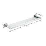 Wall Mount SUS304 Stainless Steel Bathroom Stand Satin Tempered Glass Shelf
