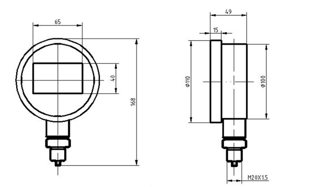 High Precision Digital Pressure Gauge IP65 With LED Backlight