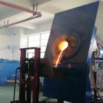 Hydraulic Tilt System Induction Melting Furnace 400KW Medium Frequency Furnace