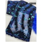 New styles flocking velvet lace with sequins african lace Senegal dress for