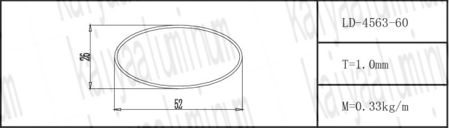 Anodising Aluminium Tube Profiles CNC 6063 Aluminium Oval Pipe