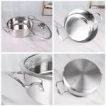 Non Stick 201 Stainless Steel 3pcs Hot Pot Stock Soup Pot