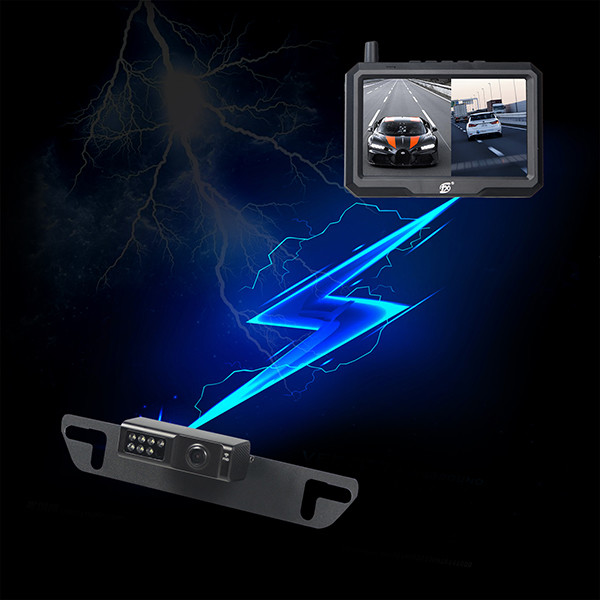 Vehicle 1080P Night Vision Backup Camera 5 Inch Screen For Dash Cam