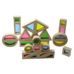 Acrylic Educational 24pcs Rainbow Building Blocks For Kids Gift