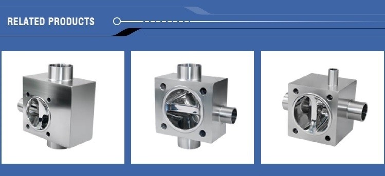 DN25 Multiport Sanitary Diaphragm Valve , Three Ports Two Control Valves