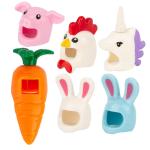 MOC animal rabbit unicorn mini figures hat headgear accessories building blocks