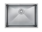 Wide L Shaped Stainless Steel Single Kitchen Sink Polished Commercial Sink Unit