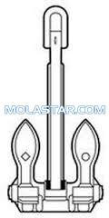 Quality Molastar Stainless Steel Marine Byers Anchor Marine Ship Byers Anchor Stockless Anchor For Marine wholesale