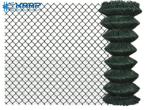 Cheap Green PVC Coated Chain Link Fence Roll for sale