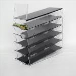 Slanted Acrylic Makeup Rack for Cosmetics Compartment Plexiglass Lipstick