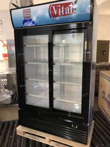 Quality Vertical Double Door Frost Free Display Beverage Cooler / Glass Door Beverage Showcase wholesale