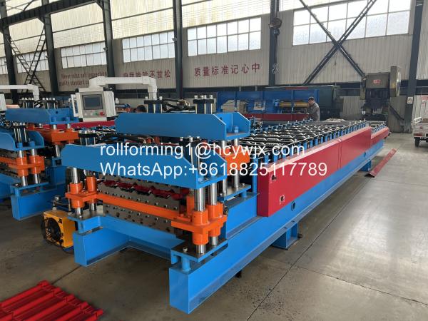 Cheap High Output Double Layer step Tile Roll Forming Machine for sale
