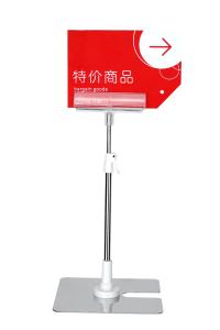 Quality Metal POP Clip Table Top Sign Holders , Clear PVC Clip POS Sign Holder wholesale