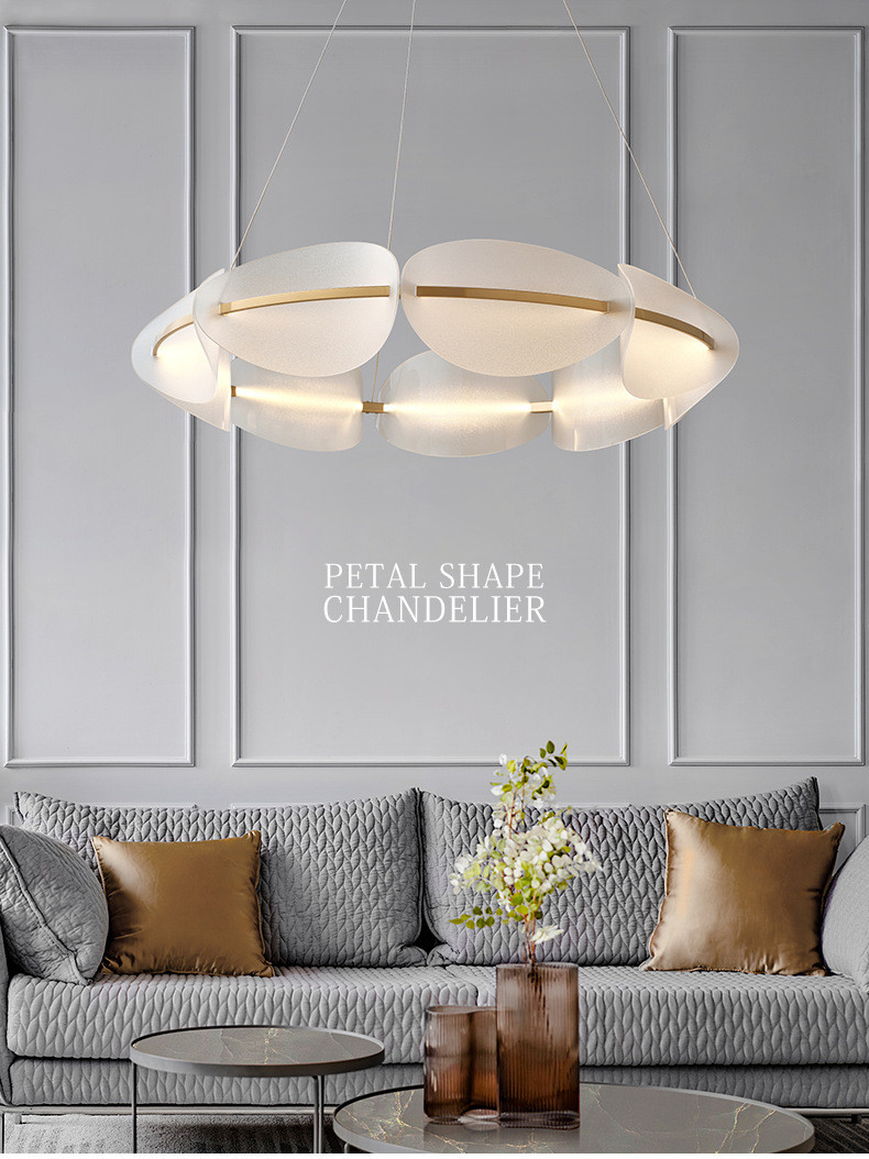 Modern Acrylic LED Chandeliers Living Room Creative Nordic Atmospheric Restaurant Ring Chandelier(WH-AP-558)